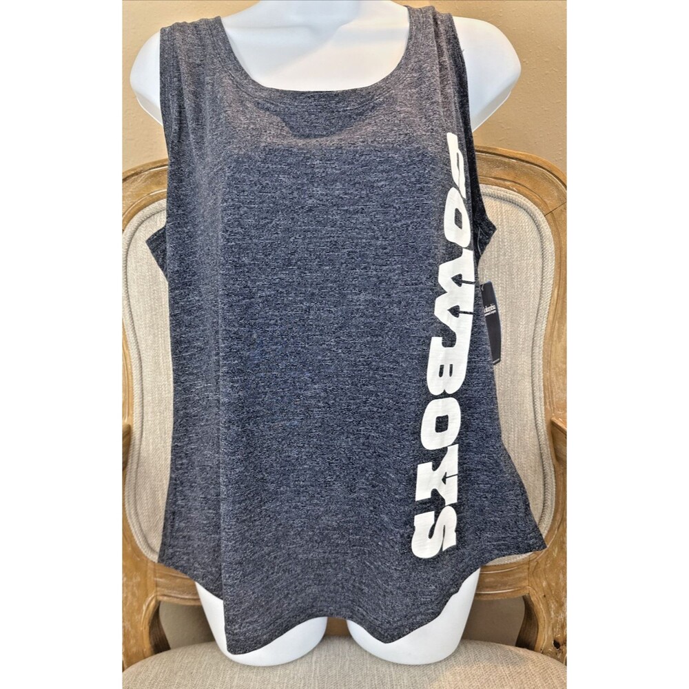 Women's Dallas Cowboys Columbia Omni Wick Tri Blend Tank Top Large Navy blue